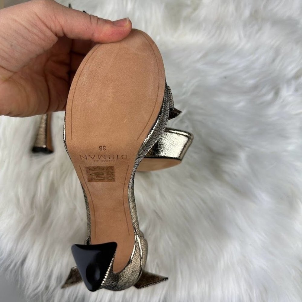 Alexandre Birman Clarita Architectural 100 Heel in Golden - Picture 8 of 8